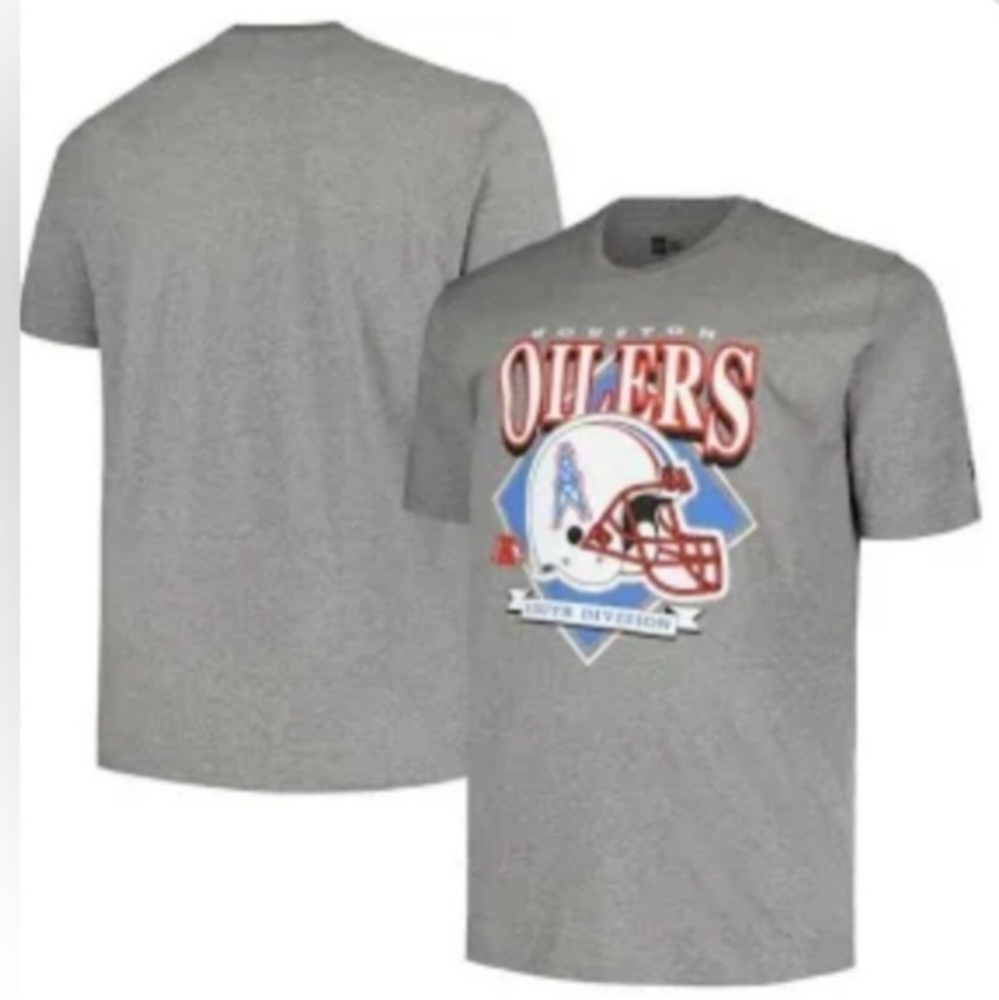 Houston Oilers New Era Big & Tall Gridiron Classics Helmet Historic Mark T-Shirt